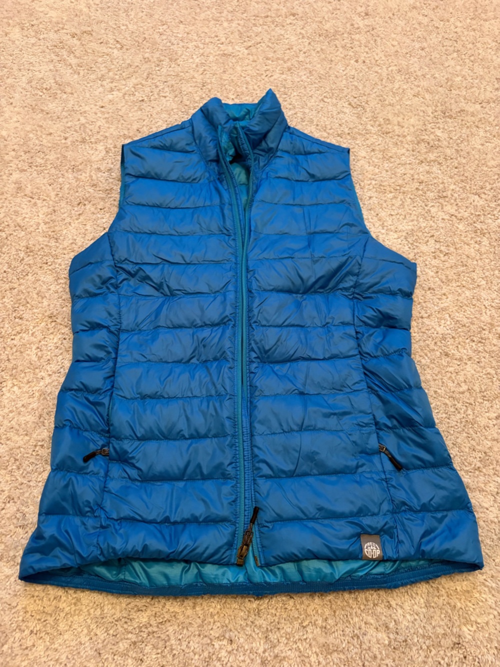 REI Bright Blue Quilted Kids Puffer Vest